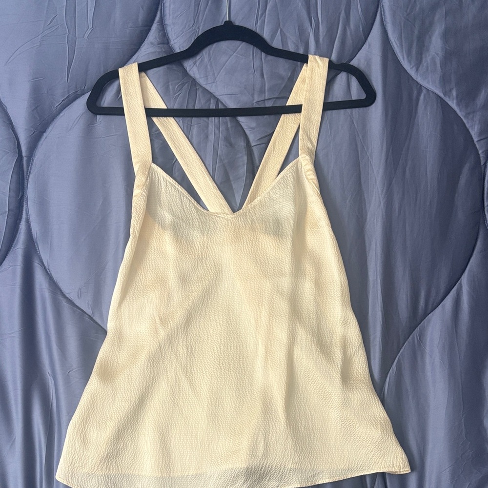 J. Crew Cream Silk Tank Top